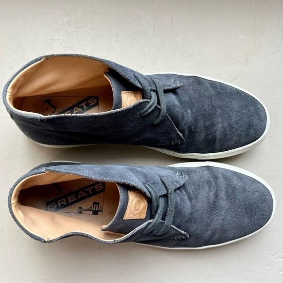 Greats Born In Brooklyn Royale Gray Suede Lace Up Chukka Boots Shoes Men's 10 - Picture 7 of 14